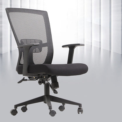 Modern High Back Office Chair Black Task Microfiber Arm Chair 1 Piece Clearhalo 'furn' 'furn_office_chair' 'Furniture' 'Office Chairs' 'Office Furniture' 'office_chair' 5934266