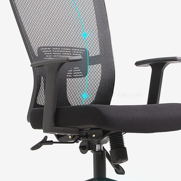 Modern High Back Office Chair Black Task Microfiber Arm Chair Clearhalo 'furn' 'furn_office_chair' 'Furniture' 'Office Chairs' 'Office Furniture' 'office_chair' 5934270