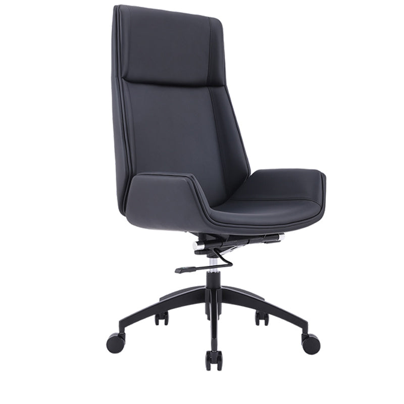 Contemporary Ergonomic Office Chair Adjustable Seat Height Desk Chair Black 1 Piece Clearhalo 'furn' 'furn_office_chair' 'Furniture' 'Office Chairs' 'Office Furniture' 'office_chair' 5934279