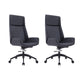 Contemporary Ergonomic Office Chair Adjustable Seat Height Desk Chair Black 2 Piece Set Clearhalo 'furn' 'furn_office_chair' 'Furniture' 'Office Chairs' 'Office Furniture' 'office_chair' 5934284
