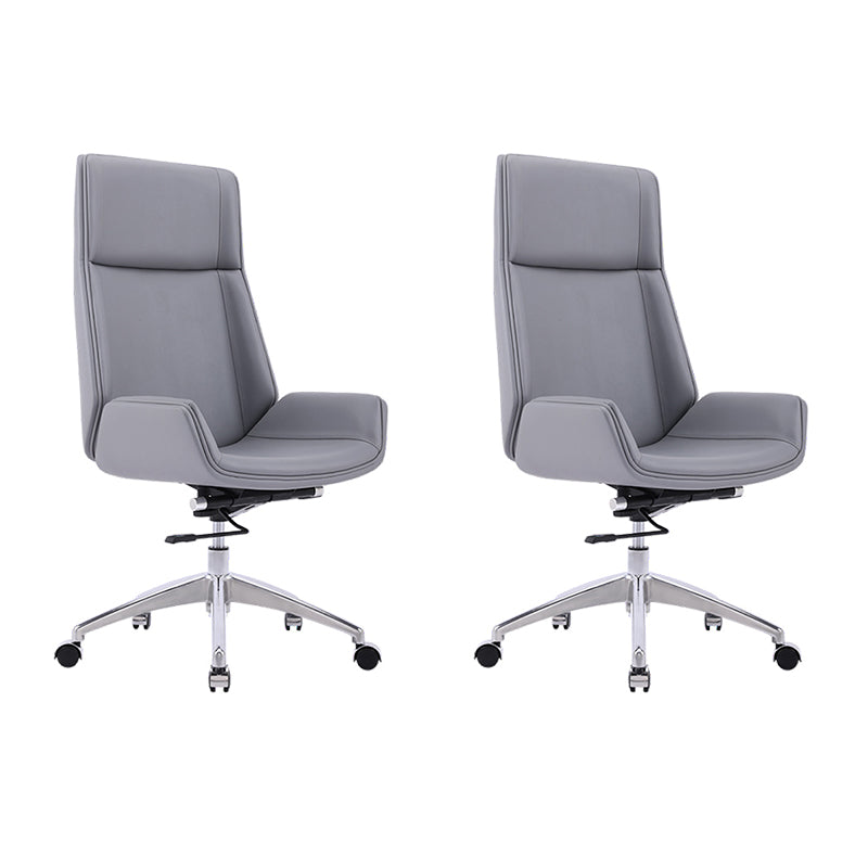 Contemporary Ergonomic Office Chair Adjustable Seat Height Desk Chair Grey 2 Piece Set Clearhalo 'furn' 'furn_office_chair' 'Furniture' 'Office Chairs' 'Office Furniture' 'office_chair' 5934286