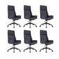 Contemporary Ergonomic Office Chair Adjustable Seat Height Desk Chair Black 6 Piece Set Clearhalo 'furn' 'furn_office_chair' 'Furniture' 'Office Chairs' 'Office Furniture' 'office_chair' 5934295