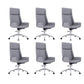 Contemporary Ergonomic Office Chair Adjustable Seat Height Desk Chair Grey 6 Piece Set Clearhalo 'furn' 'furn_office_chair' 'Furniture' 'Office Chairs' 'Office Furniture' 'office_chair' 5934296