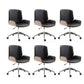 Contemporary Ergonomic Office Chair Adjustable Seat Height Desk Chair Black-Brown 6 Piece Set Clearhalo 'furn' 'furn_office_chair' 'Furniture' 'Office Chairs' 'Office Furniture' 'office_chair' 5934297