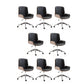 Contemporary Ergonomic Office Chair Adjustable Seat Height Desk Chair Black-Brown 8 Piece Set Clearhalo 'furn' 'furn_office_chair' 'Furniture' 'Office Chairs' 'Office Furniture' 'office_chair' 5934300