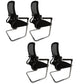 Contemporary Ergonomic Office Chair Mid-Back No Wheels Chair 4 Piece Set Clearhalo 'furn' 'furn_office_chair' 'Furniture' 'Office Chairs' 'Office Furniture' 'office_chair' 5934328