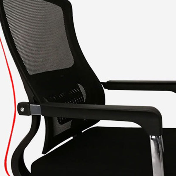Contemporary Ergonomic Office Chair Mid-Back No Wheels Chair Clearhalo 'furn' 'furn_office_chair' 'Furniture' 'Office Chairs' 'Office Furniture' 'office_chair' 5934334