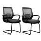 Mid-Back Office Chair Contemporary Ergonomic No Wheels Desk Chair Black 2 Piece Set Clearhalo 'furn' 'furn_office_chair' 'Furniture' 'Office Chairs' 'Office Furniture' 'office_chair' 5934349