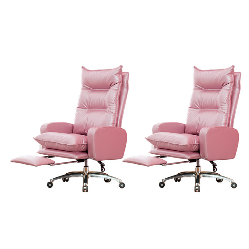 Modern Padded Arms Managers Chair Adjustable Seat Height Chair Pink 2 Piece Set Clearhalo 'furn' 'furn_office_chair' 'Furniture' 'Office Chairs' 'Office Furniture' 'office_chair' 5934385
