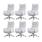 Modern Padded Arms Managers Chair Adjustable Seat Height Chair White 6 Piece Set Clearhalo 'furn' 'furn_office_chair' 'Furniture' 'Office Chairs' 'Office Furniture' 'office_chair' 5934401