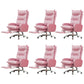 Modern Padded Arms Managers Chair Adjustable Seat Height Chair Pink 6 Piece Set Clearhalo 'furn' 'furn_office_chair' 'Furniture' 'Office Chairs' 'Office Furniture' 'office_chair' 5934402