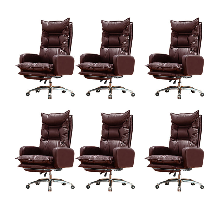 Modern Padded Arms Managers Chair Adjustable Seat Height Chair Coffee 6 Piece Set Clearhalo 'furn' 'furn_office_chair' 'Furniture' 'Office Chairs' 'Office Furniture' 'office_chair' 5934404