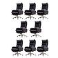 Modern Padded Arms Managers Chair Adjustable Seat Height Chair Black 8 Piece Set Clearhalo 'furn' 'furn_office_chair' 'Furniture' 'Office Chairs' 'Office Furniture' 'office_chair' 5934405