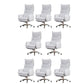 Modern Padded Arms Managers Chair Adjustable Seat Height Chair White 8 Piece Set Clearhalo 'furn' 'furn_office_chair' 'Furniture' 'Office Chairs' 'Office Furniture' 'office_chair' 5934406