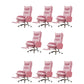 Modern Padded Arms Managers Chair Adjustable Seat Height Chair Pink 8 Piece Set Clearhalo 'furn' 'furn_office_chair' 'Furniture' 'Office Chairs' 'Office Furniture' 'office_chair' 5934407