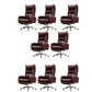 Modern Padded Arms Managers Chair Adjustable Seat Height Chair Coffee 8 Piece Set Clearhalo 'furn' 'furn_office_chair' 'Furniture' 'Office Chairs' 'Office Furniture' 'office_chair' 5934409