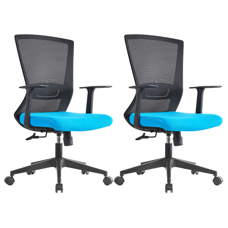 Contemporary Arm Chair Adjustable Seat Height Fixed Arms Nylon Office Chair 2 Piece Set Clearhalo 'furn' 'furn_office_chair' 'Furniture' 'Office Chairs' 'Office Furniture' 'office_chair' 5934427