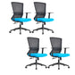 Contemporary Arm Chair Adjustable Seat Height Fixed Arms Nylon Office Chair 4 Piece Set Clearhalo 'furn' 'furn_office_chair' 'Furniture' 'Office Chairs' 'Office Furniture' 'office_chair' 5934428
