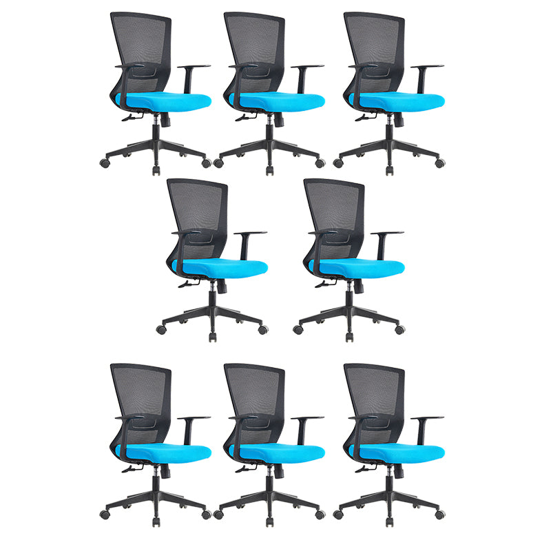 Contemporary Arm Chair Adjustable Seat Height Fixed Arms Nylon Office Chair 8 Piece Set Clearhalo 'furn' 'furn_office_chair' 'Furniture' 'Office Chairs' 'Office Furniture' 'office_chair' 5934432