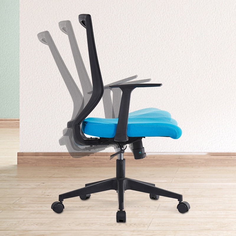 Contemporary Arm Chair Adjustable Seat Height Fixed Arms Nylon Office Chair Clearhalo 'furn' 'furn_office_chair' 'Furniture' 'Office Chairs' 'Office Furniture' 'office_chair' 5934433
