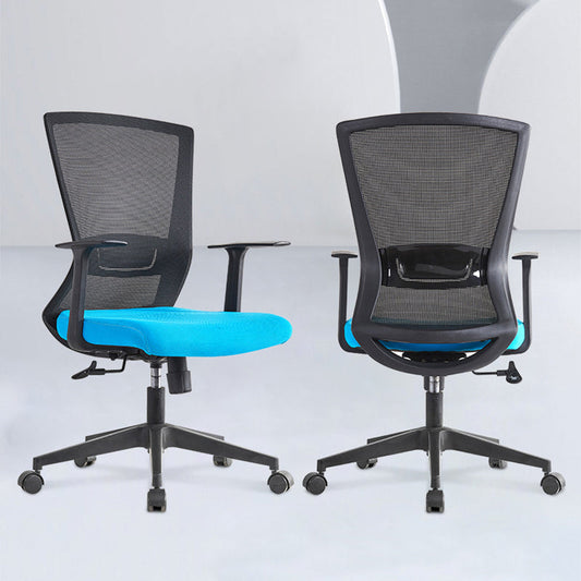 コンテンポラリーアームチェア調整可能なシート高さ固定腕ナイロンオフィスチェア