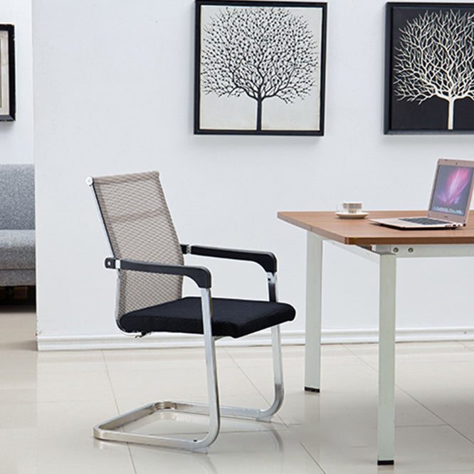 Contemporary Ergonomic Office Chair No Wheels Fixed Arms Task Chair Clearhalo 'furn' 'furn_office_chair' 'Furniture' 'Office Chairs' 'Office Furniture' 'office_chair' 5934499