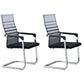 Contemporary Ergonomic Office Chair No Wheels Fixed Arms Task Chair Black-Gray 2 Piece Set High-Back (Over 22 in.) Clearhalo 'furn' 'furn_office_chair' 'Furniture' 'Office Chairs' 'Office Furniture' 'office_chair' 5934510