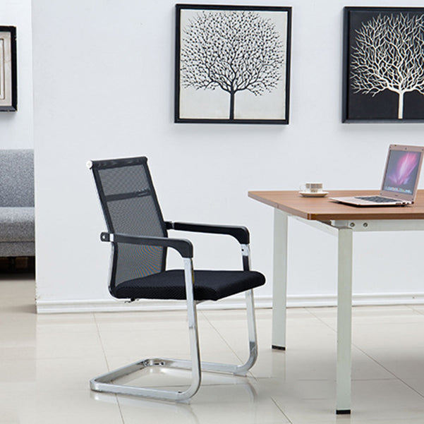 Contemporary Ergonomic Office Chair No Wheels Fixed Arms Task Chair Clearhalo 'furn' 'furn_office_chair' 'Furniture' 'Office Chairs' 'Office Furniture' 'office_chair' 5934522