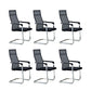Contemporary Ergonomic Office Chair No Wheels Fixed Arms Task Chair Black 6 Piece Set High-Back (Over 22 in.) Clearhalo 'furn' 'furn_office_chair' 'Furniture' 'Office Chairs' 'Office Furniture' 'office_chair' 5934525