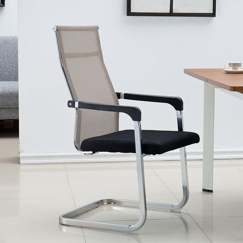 Contemporary Ergonomic Office Chair No Wheels Fixed Arms Task Chair Clearhalo 'furn' 'furn_office_chair' 'Furniture' 'Office Chairs' 'Office Furniture' 'office_chair' 5934526