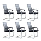 Contemporary Ergonomic Office Chair No Wheels Fixed Arms Task Chair Black-Gray 6 Piece Set High-Back (Over 22 in.) Clearhalo 'furn' 'furn_office_chair' 'Furniture' 'Office Chairs' 'Office Furniture' 'office_chair' 5934531