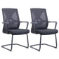 Contemporary Arm Chair Fixed Arms Plastic Lumbar Support Black Office Chair Textured Black 2 Piece Set Clearhalo 'furn' 'furn_office_chair' 'Furniture' 'Office Chairs' 'Office Furniture' 'office_chair' 5934546
