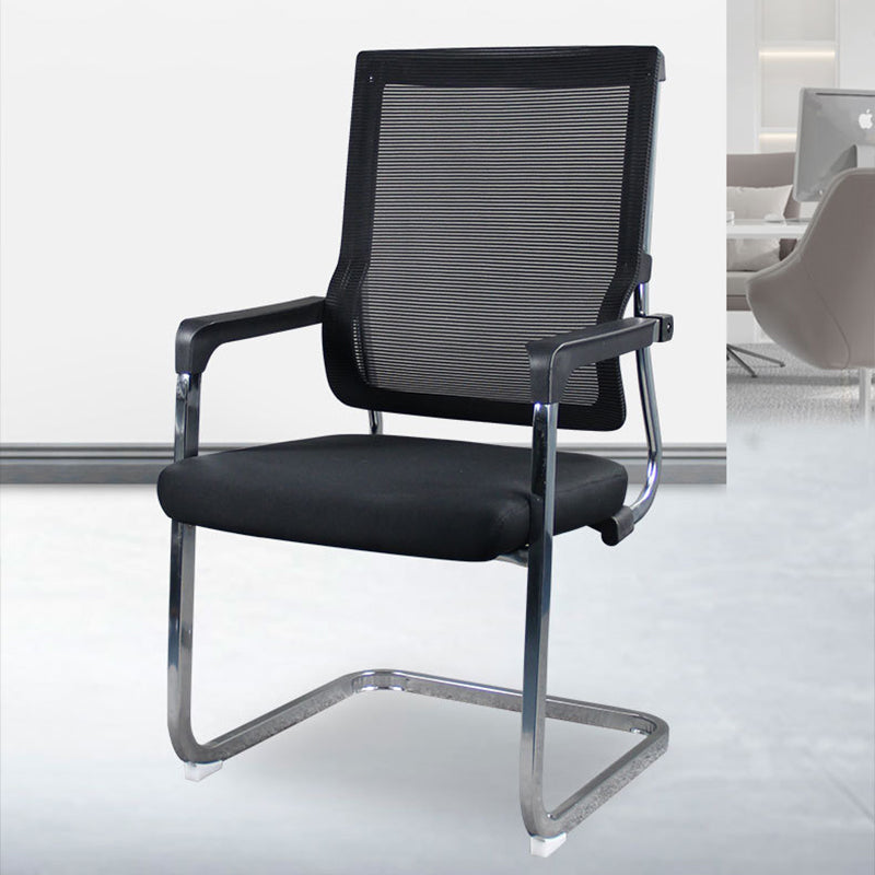 Modern Fixed Arms Office Chair Breathable AirGrid No Wheels Desk Chair Clearhalo 'furn' 'furn_office_chair' 'Furniture' 'Office Chairs' 'Office Furniture' 'office_chair' 5934581