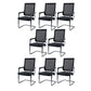 Modern Fixed Arms Office Chair Breathable AirGrid No Wheels Desk Chair 8 Piece Set Clearhalo 'furn' 'furn_office_chair' 'Furniture' 'Office Chairs' 'Office Furniture' 'office_chair' 5934584
