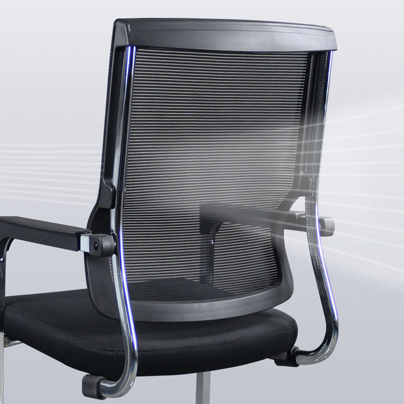 Modern Fixed Arms Office Chair Breathable AirGrid No Wheels Desk Chair Clearhalo 'furn' 'furn_office_chair' 'Furniture' 'Office Chairs' 'Office Furniture' 'office_chair' 5934587