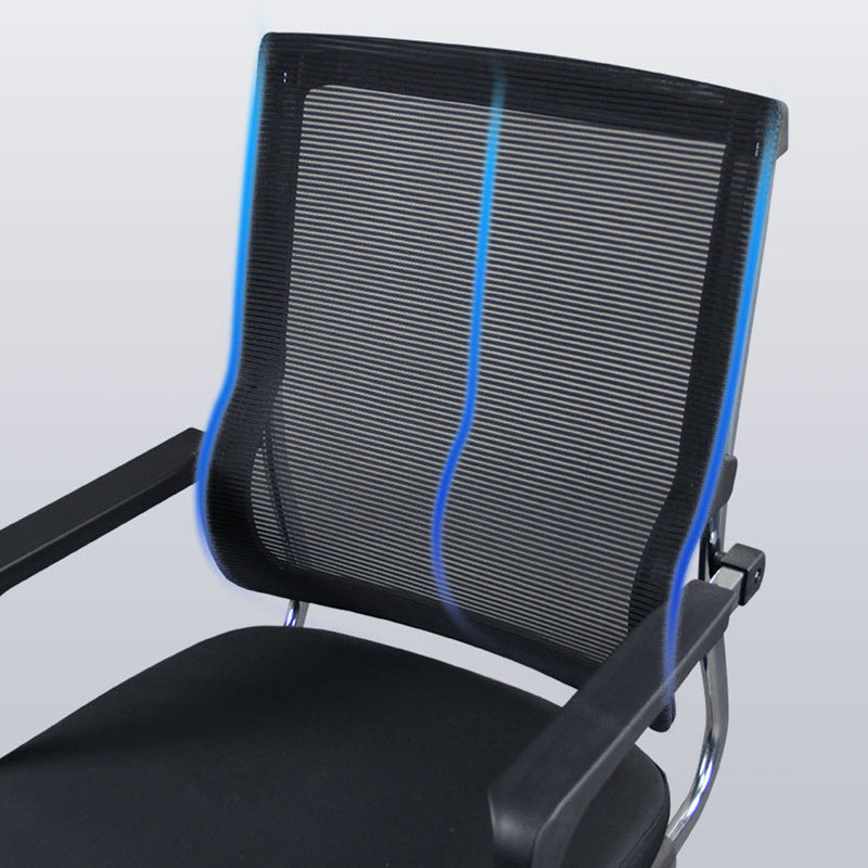 Modern Fixed Arms Office Chair Breathable AirGrid No Wheels Desk Chair Clearhalo 'furn' 'furn_office_chair' 'Furniture' 'Office Chairs' 'Office Furniture' 'office_chair' 5934589
