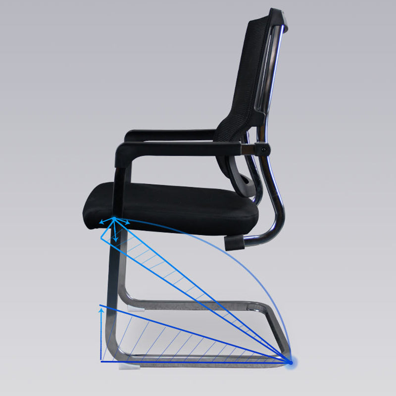 Modern Fixed Arms Office Chair Breathable AirGrid No Wheels Desk Chair Clearhalo 'furn' 'furn_office_chair' 'Furniture' 'Office Chairs' 'Office Furniture' 'office_chair' 5934591