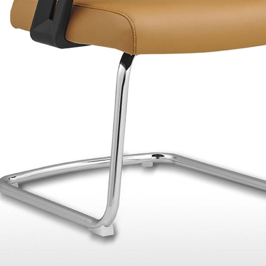 現代のホイールオフィスチェアレザーオレンジタスクハイバックチェア