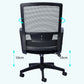 Contemporary Arm Chair Lumbar Support Fixed Arms with Wheels Office Chair