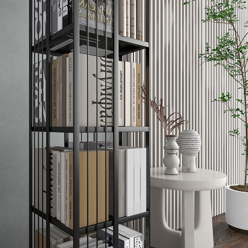 Estante de metal moderno y contemporáneo estantería abierta con una plataforma