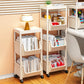 Urban Closed Back Shelf Bookcase Plastic/Acrylic Bookshelf with Caster Clearhalo 'Bookcases' 'furn' 'furn_bookcases' 'Furniture' 'Office Furniture' 5934720