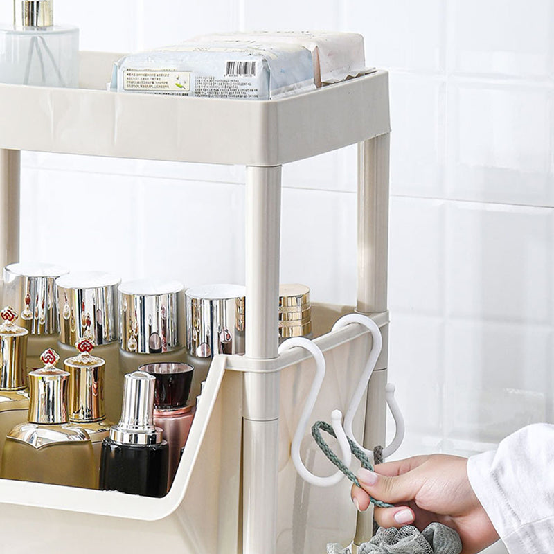 Urban Closed Back Shelf Bookcase Plastic/Acrylic Bookshelf with Caster Clearhalo 'Bookcases' 'furn' 'furn_bookcases' 'Furniture' 'Office Furniture' 5934721