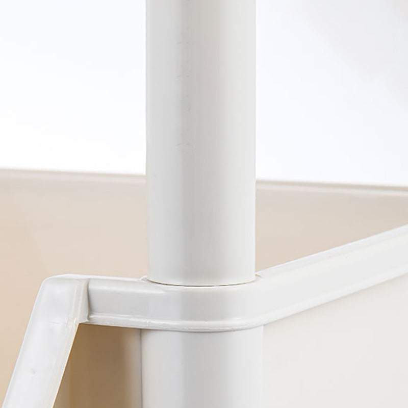 Urban Closed Back Shelf Bookcase Plastic/Acrylic Bookshelf with Caster Clearhalo 'Bookcases' 'furn' 'furn_bookcases' 'Furniture' 'Office Furniture' 5934727