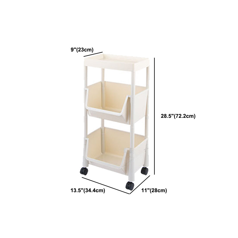 Urban Closed Back Shelf Bookcase Plastic/Acrylic Bookshelf with Caster Clearhalo 'Bookcases' 'furn' 'furn_bookcases' 'Furniture' 'Office Furniture' 5934733