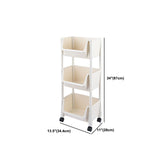 Urban Closed Back Shelf Bookcase Plastic/Acrylic Bookshelf with Caster Clearhalo 'Bookcases' 'furn' 'furn_bookcases' 'Furniture' 'Office Furniture' 5934734