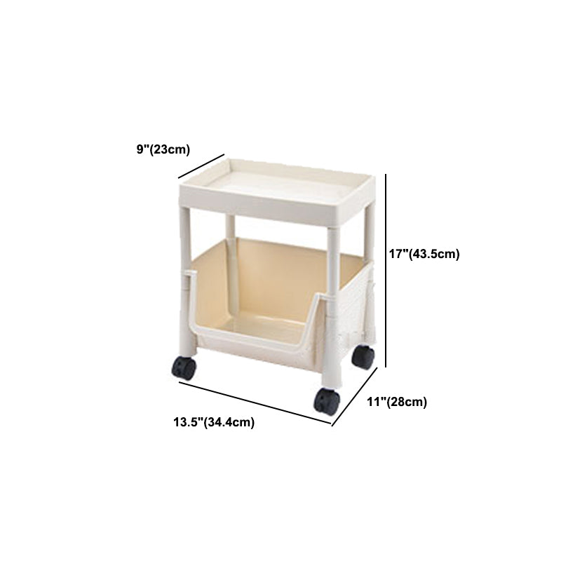 Urban Closed Back Shelf Bookcase Plastic/Acrylic Bookshelf with Caster Clearhalo 'Bookcases' 'furn' 'furn_bookcases' 'Furniture' 'Office Furniture' 5934735