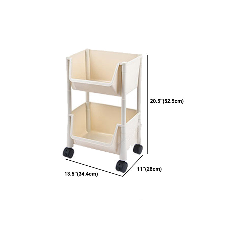 Urban Closed Back Shelf Bookcase Plastic/Acrylic Bookshelf with Caster Clearhalo 'Bookcases' 'furn' 'furn_bookcases' 'Furniture' 'Office Furniture' 5934736