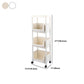 Urban Closed Back Shelf Bookcase Plastic/Acrylic Bookshelf with Caster Clearhalo 'Bookcases' 'furn' 'furn_bookcases' 'Furniture' 'Office Furniture' 5934737
