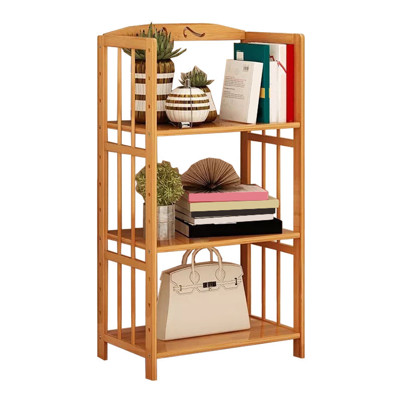 Contemporary Brown Bamboo Shelf Bookcase Open Bookcase for Study Room 19.7"L x 9.8"W x 37.8"H Clearhalo 'Bookcases' 'furn' 'furn_bookcases' 'Furniture' 'Office Furniture' 5934759