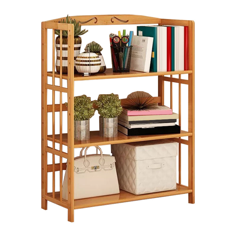 Contemporary Brown Bamboo Shelf Bookcase Open Bookcase for Study Room 26.8"L x 9.8"W x 37.8"H Clearhalo 'Bookcases' 'furn' 'furn_bookcases' 'Furniture' 'Office Furniture' 5934762